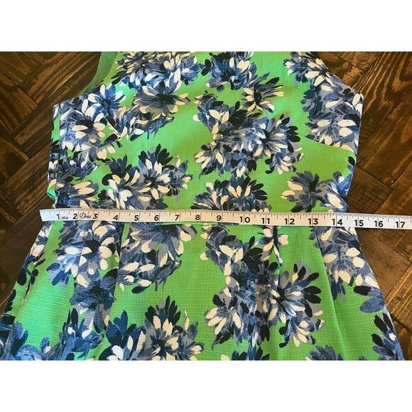 J.CREW WOMEN 4 FLORAL COTTON DRESS SLEEVELESS SUMMER PREPPY WEDDING SPRING TRIP - Picture 8 of 12